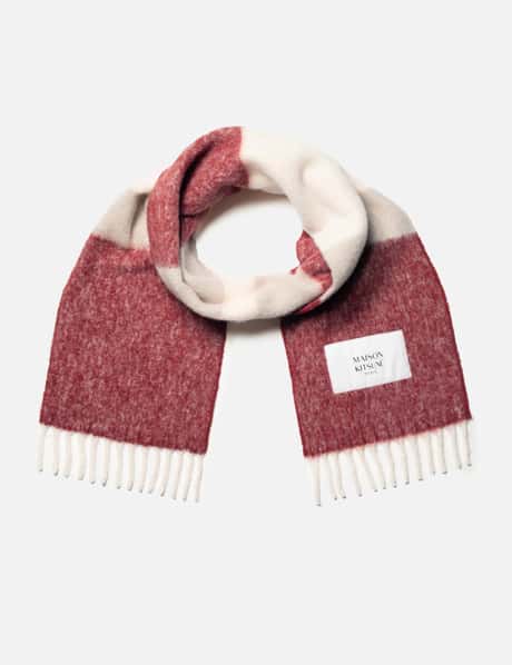 Maison Kitsuné Alpaca Striped Scarf