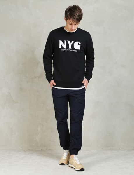 Carhartt Work In Progress - Black/White New York City Sweat | HBX 