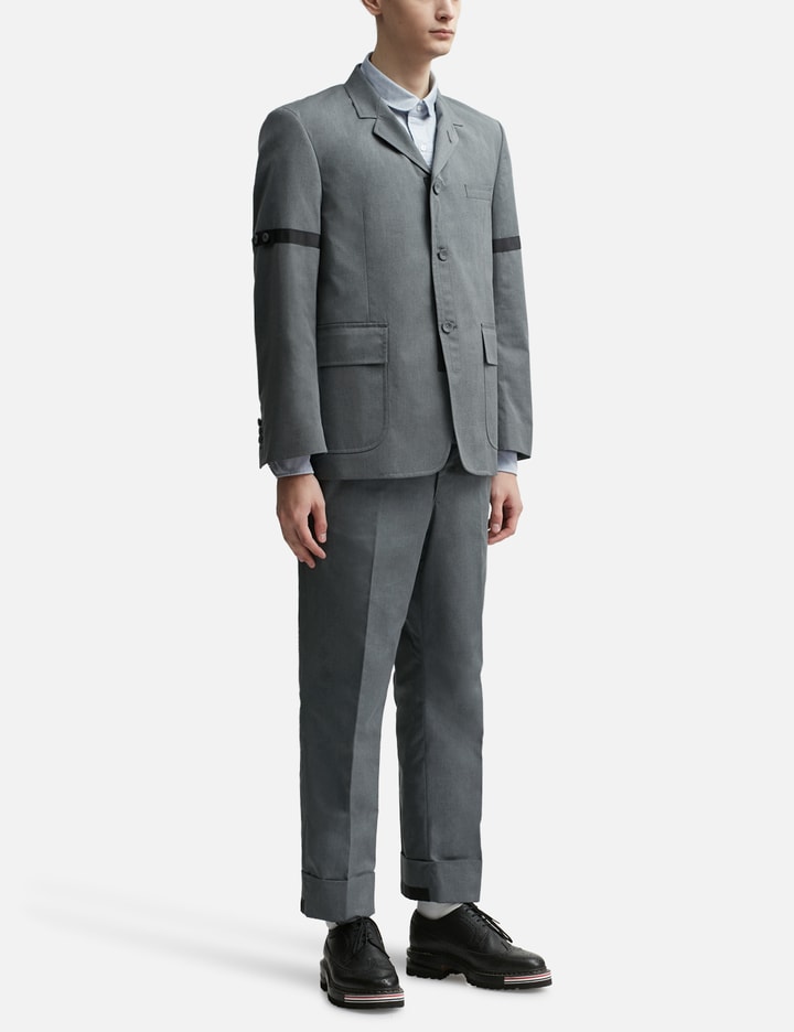 Shop Thom Browne Single-breasted Button-fastening Blazer In Grey