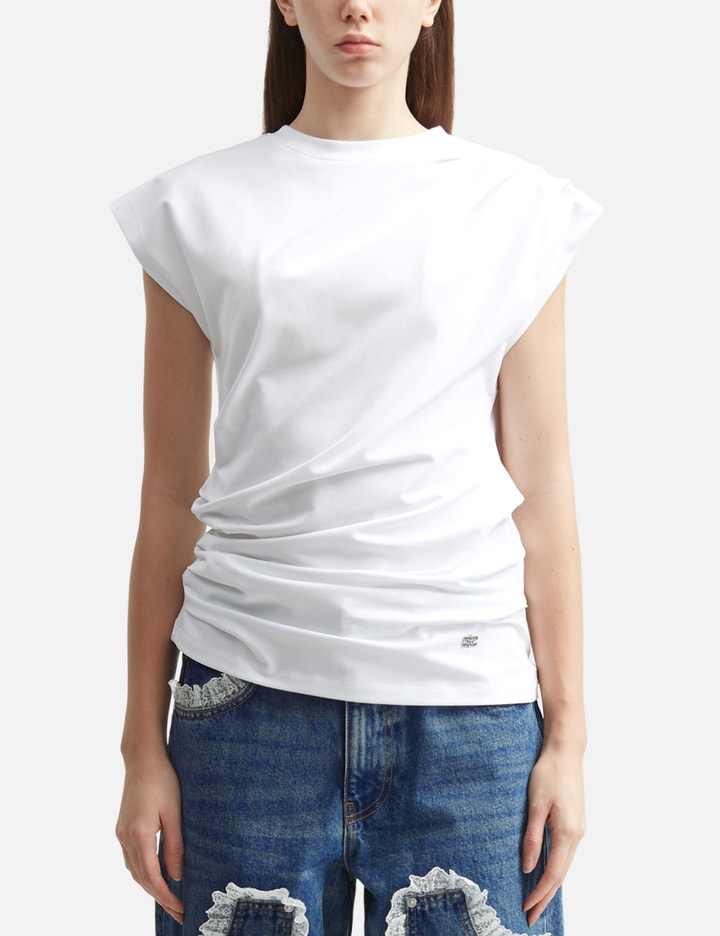 Ganni Top In Draped Jersey
