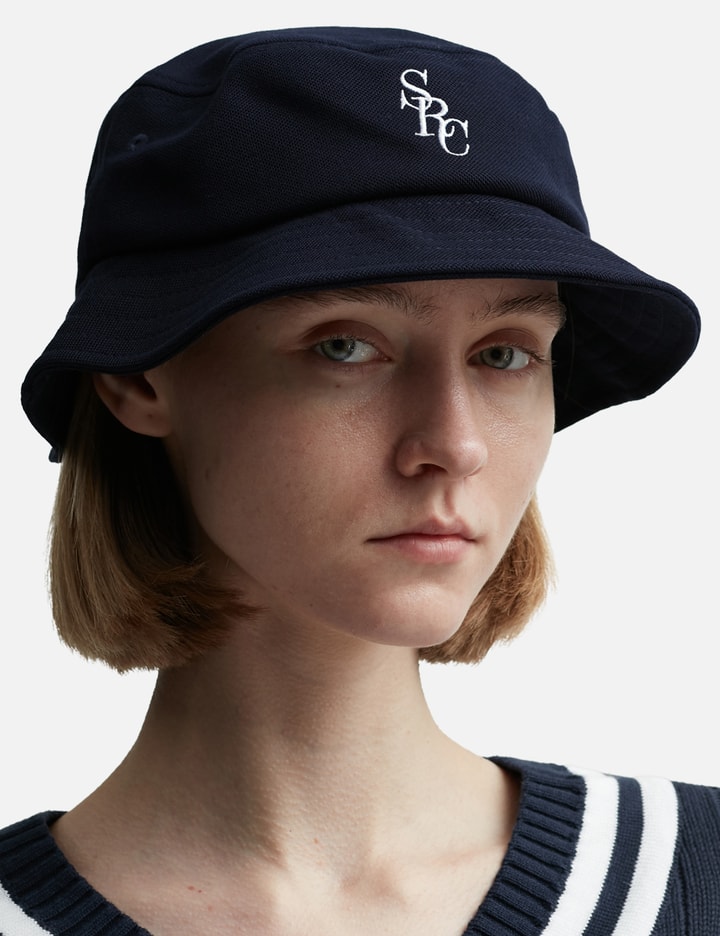 Shop Sporty &amp; Rich Src Pique Bucket Hat In Blue