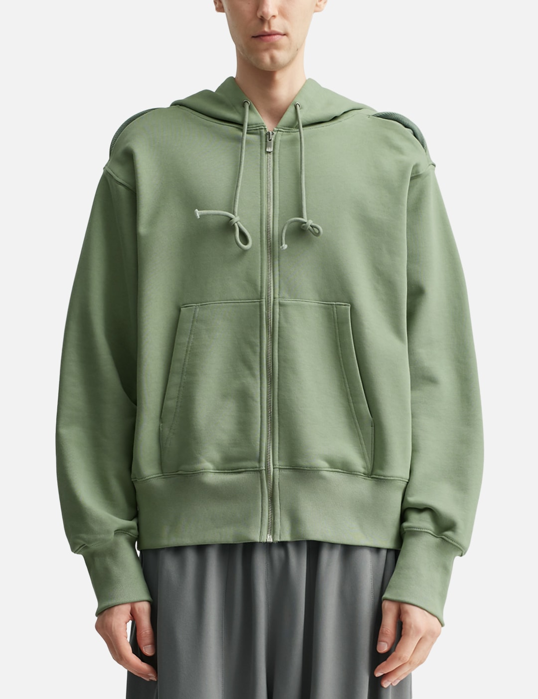 Reverse Round Hem Zip Hoodie view 11