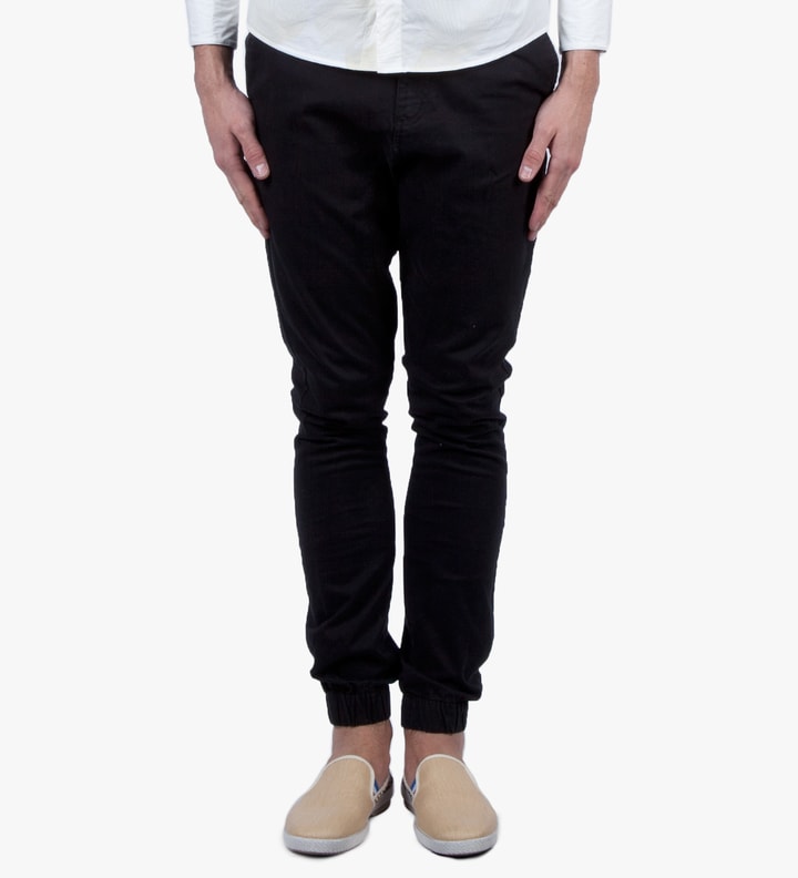 Robert Geller Black Tencel Flight Pant