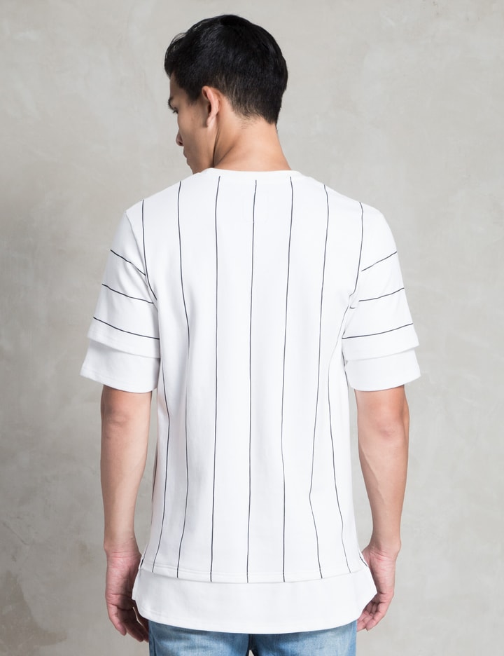 White Pinstripe Layer T-Shirt Placeholder Image