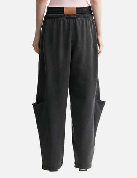 Pre-Styled Slashed Sweatpant With Denim Waistband view 12