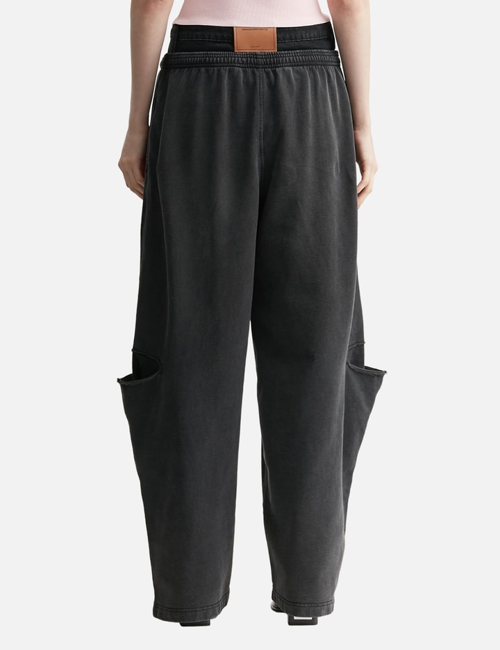 Alexander Wang Pre-Styled Slashed Sweatpant With Denim Waistband