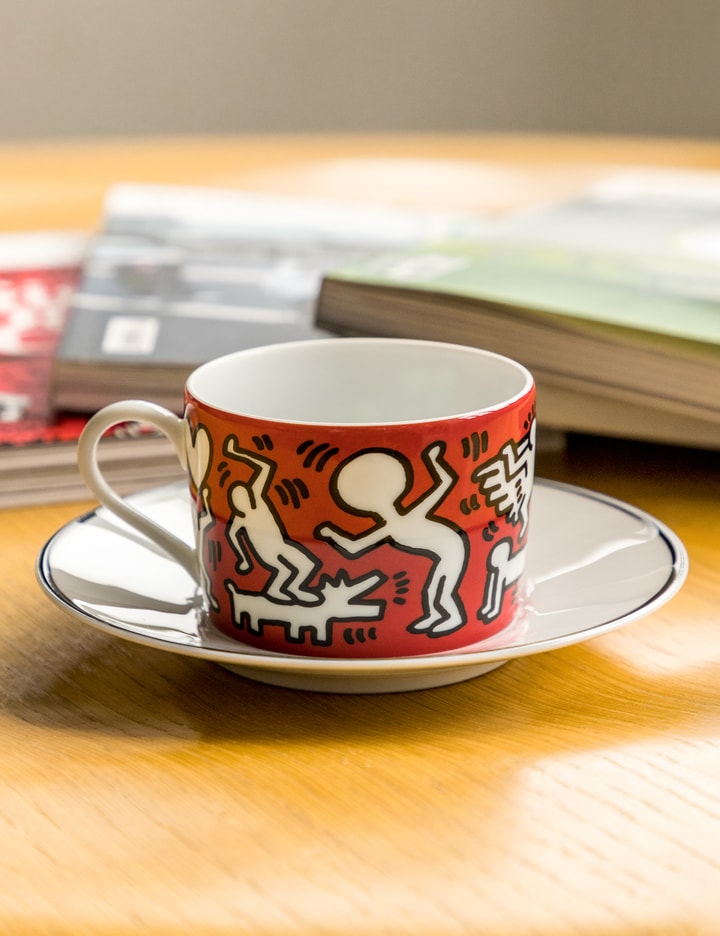 Keith Haring "White on Red" Porcelain Tea Cup Set Placeholder Image