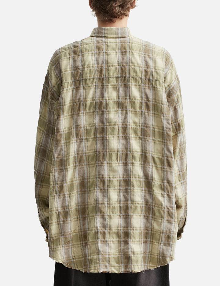 Checked Washed Thrashed Structured Shirt Placeholder Image