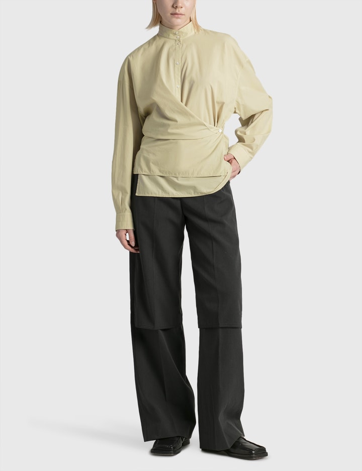 Officer Collar Twisted Shirt Placeholder Image