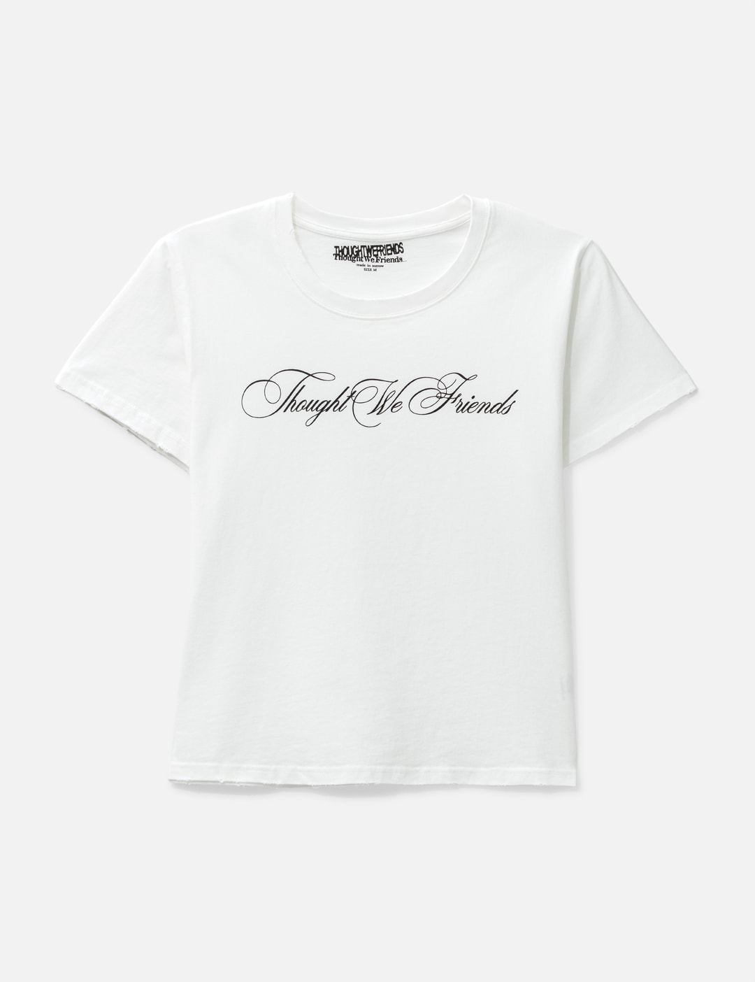 "Sera" Cursive Fitted T-Shirt In White view 7