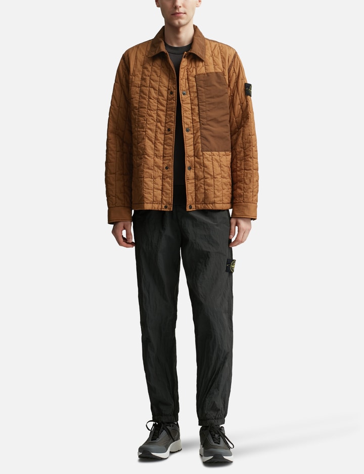 Shop Stone Island Quilted Nylon Stella Blouson In Orange