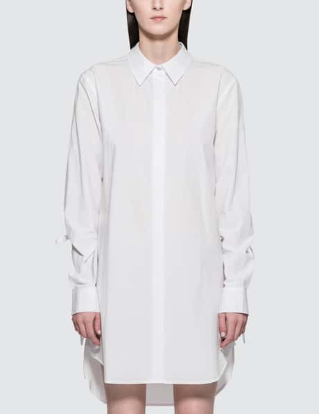 Alexander Wang Washed Cotton Poplin L/S Shirt Dress With Sleeve