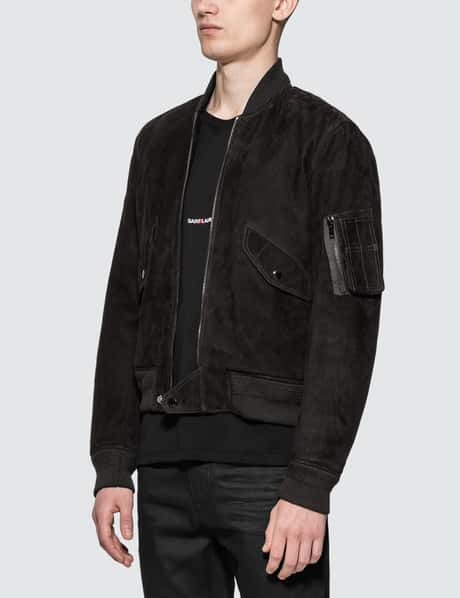 Saint Laurent - Suede Bomber Jacket | HBX