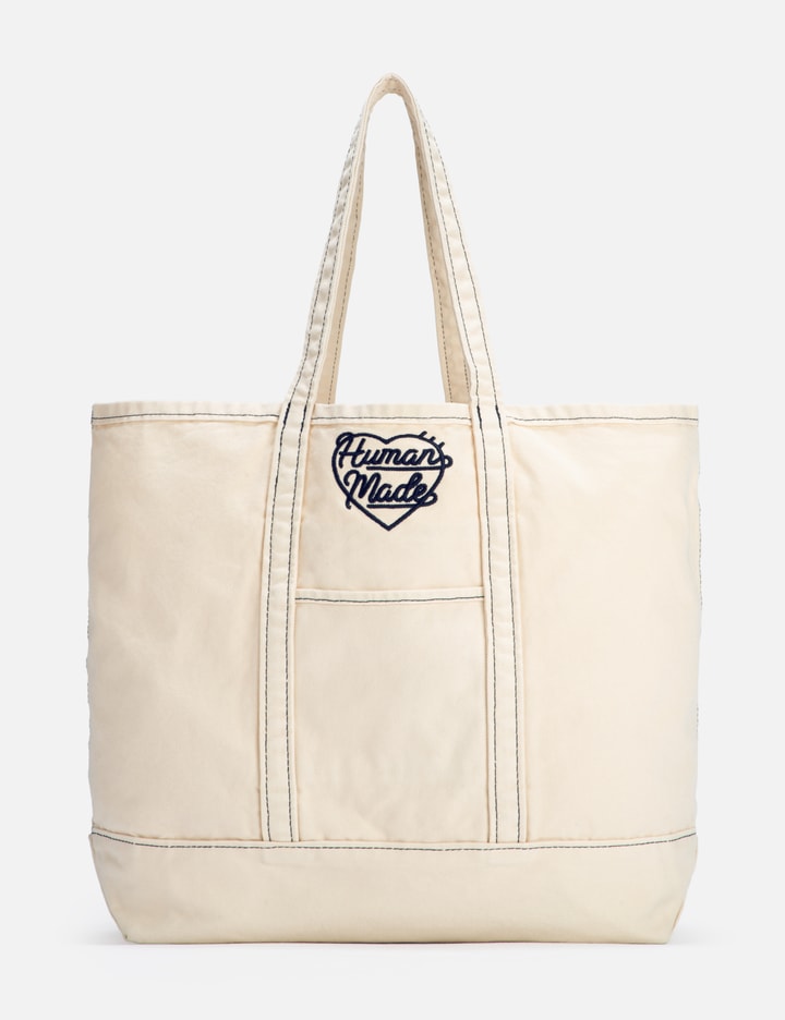 Shop Human Made Garment Dyed Tote Bag In White