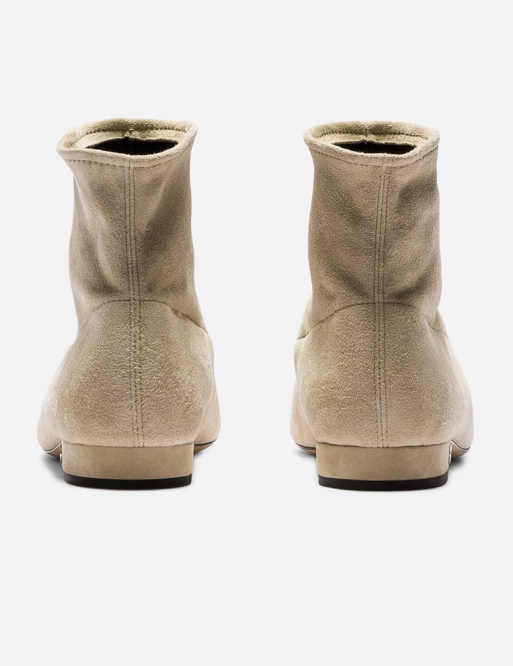 Suede & Satin Cap-toe Ankle Boots Placeholder Image