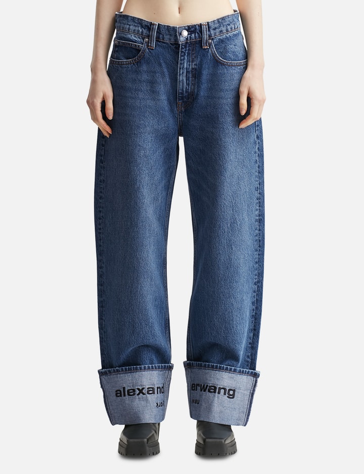 Logo-Embroidered Mid-Rise Jeans Placeholder Image