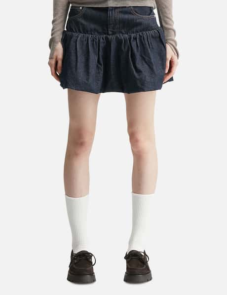 Skirt In Rinse Denim view 10