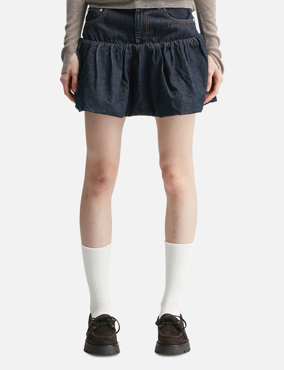Skirt In Rinse Denim view 18