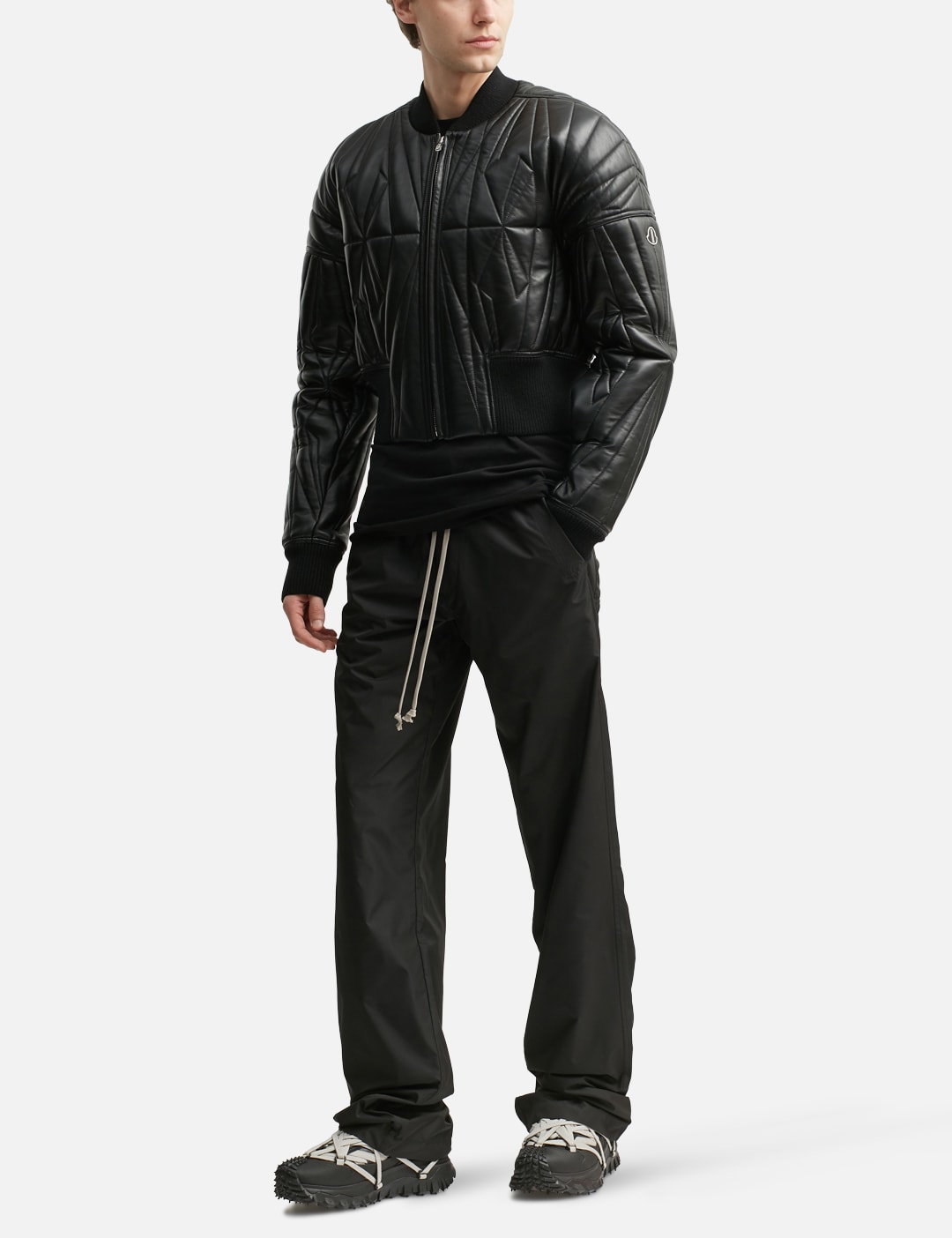 Moncler + Rick Owens Geocamo Nappa Leather Bomber Jacket view 15