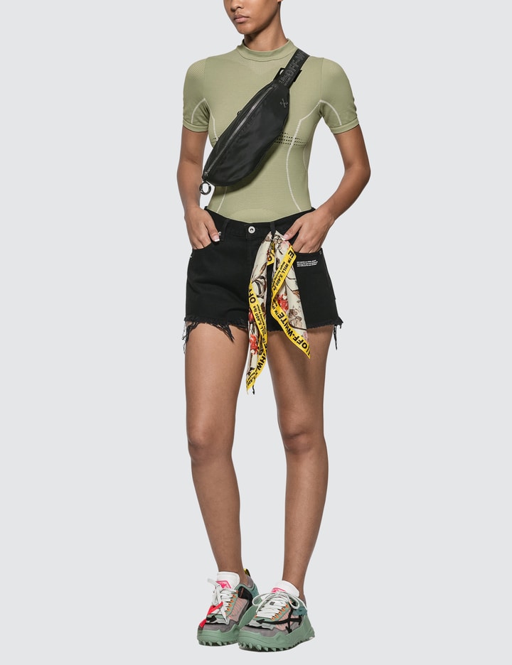 Twisted Scarf Denim Shorts Placeholder Image