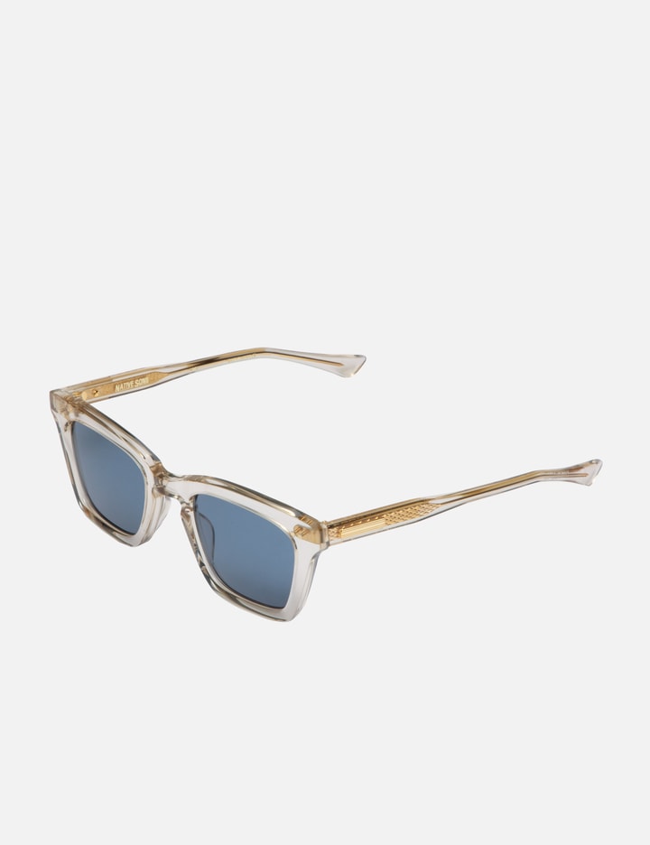 Shop Neighborhood X Native Sons Chase Sunglasses In Clear