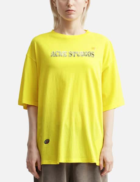 Acne Studios Logo t-shirt - Bright Yellow