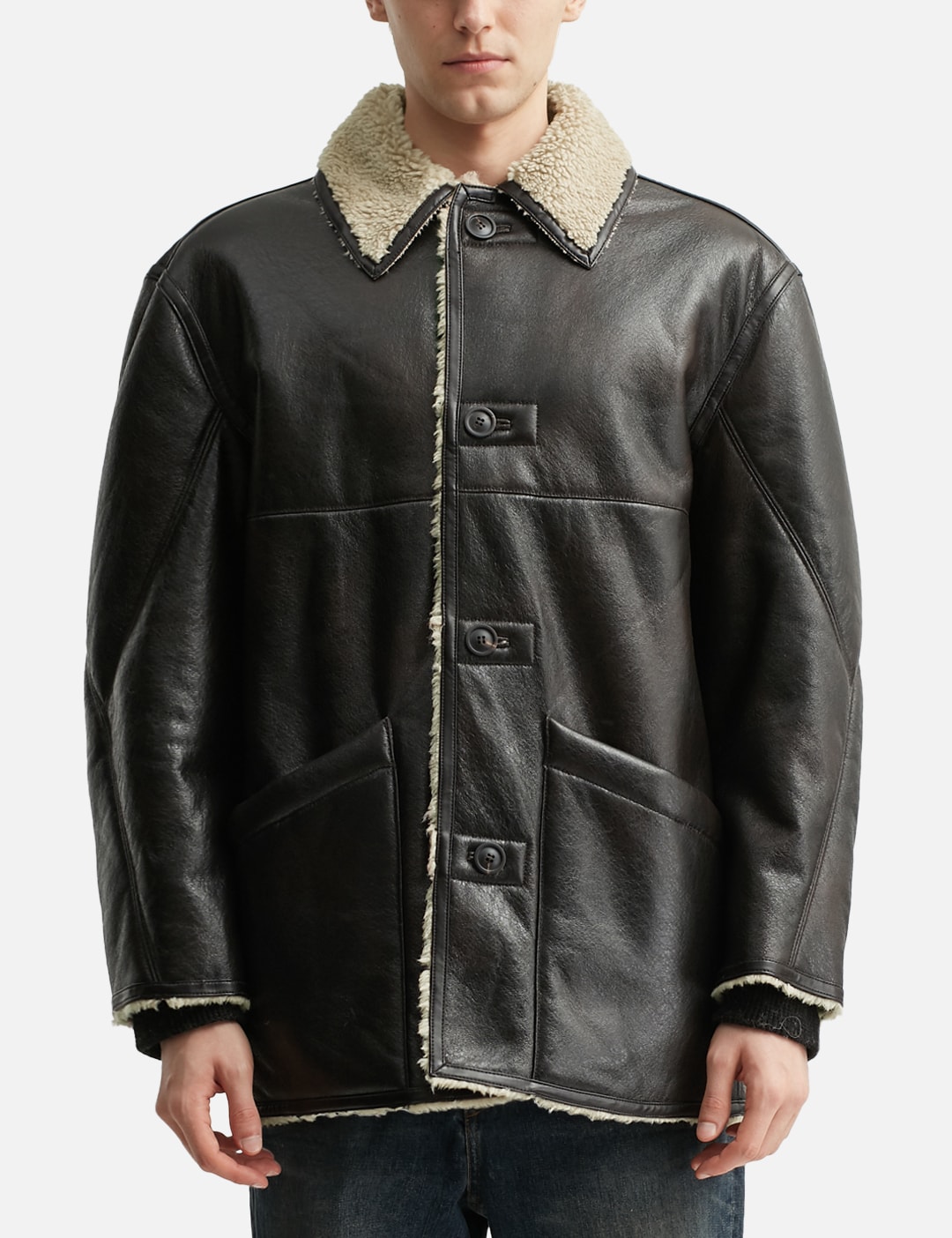 Reversible Fake Shearling Coat view 20