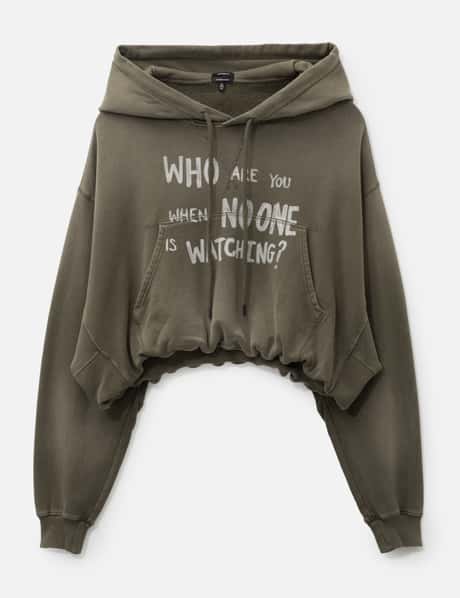 R13 Who Are You Balloon Popover Hoodie