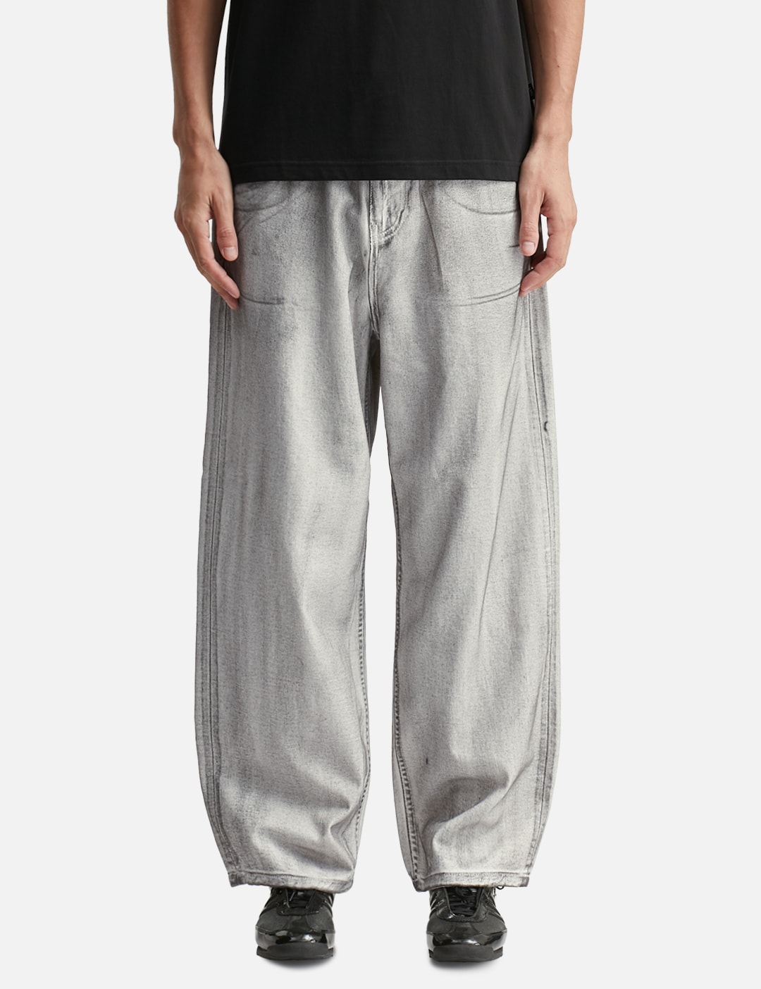 Dirty Washed Wide Denim Pants view 11