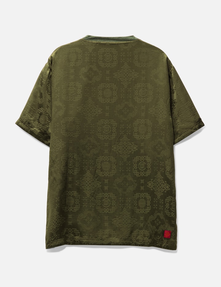 Shop Clot Chinese Patterned Silk T-shirt In Green