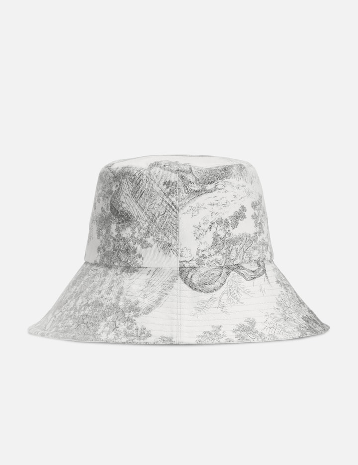 Shop Dior Animal Print Bucket Hat In White