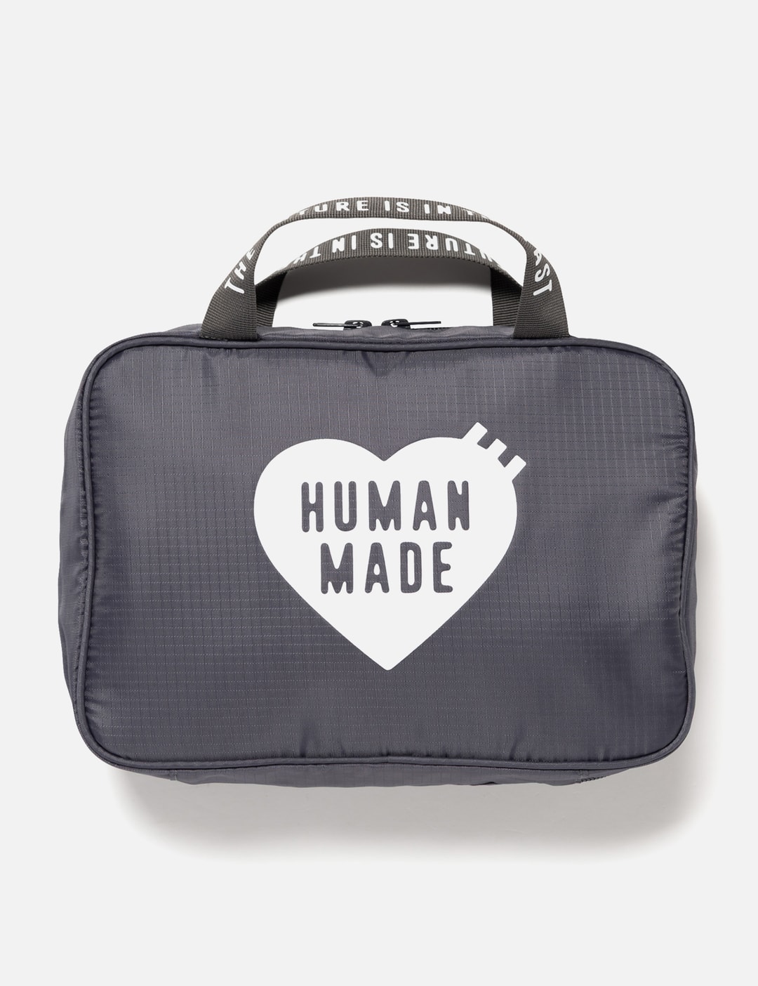 Human Made Organizer Pouch - Gray polyester organizer with mesh 