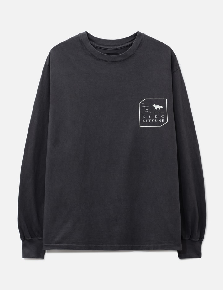 Maison Kitsuné Maison Kitsuné X Kuro Faded Black Long Sleeve Tee
