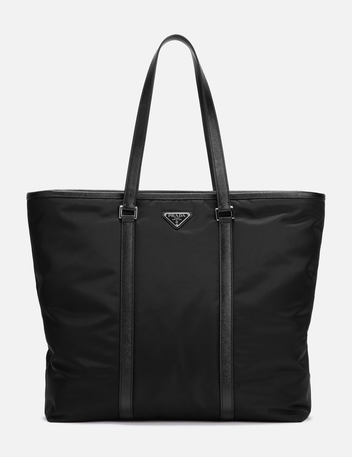 Prada Oversized Nylon Tote Bag In Black