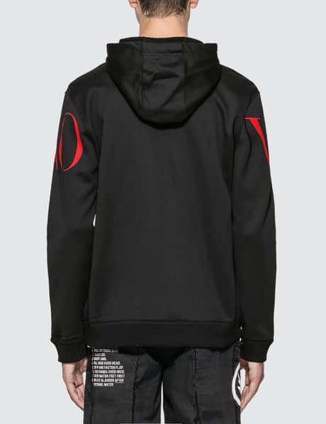 Sweat à Capuche Valentino Déconstruit Logo - Taille S, Noir, Occasion Très Bon état