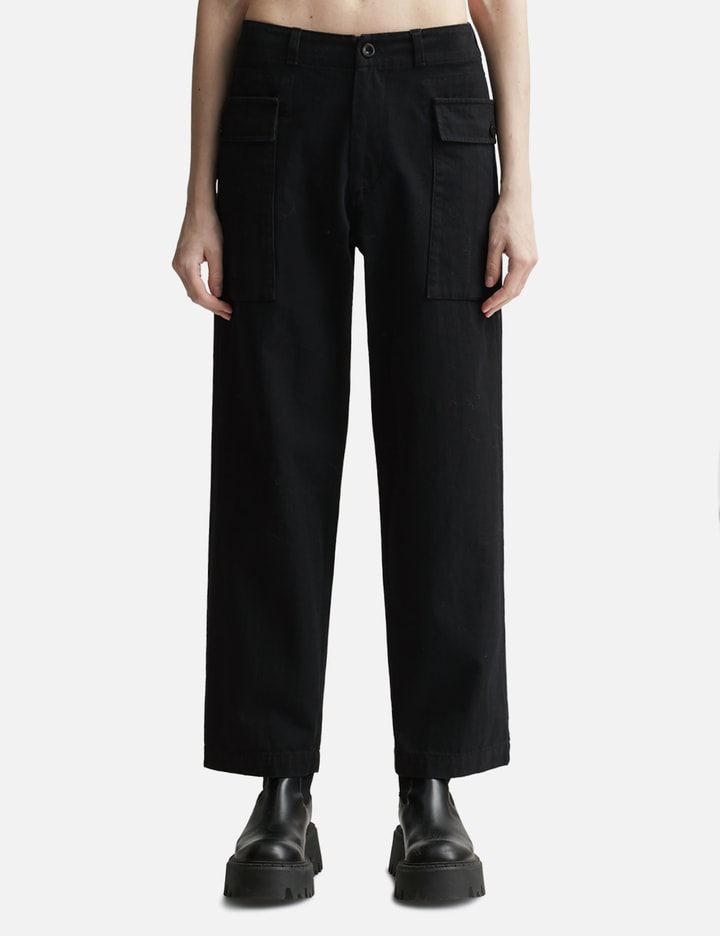 Nothing Written Washed Cargo Pants In Black