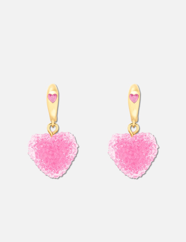 Crystal Haze Mini Jelly Heart Hoops