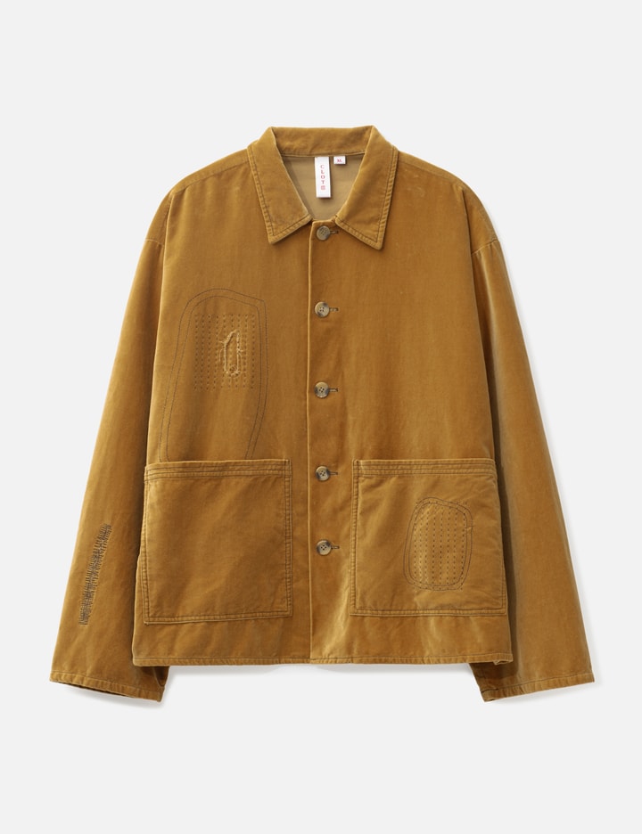 Clot Stitching Velvet Jacket