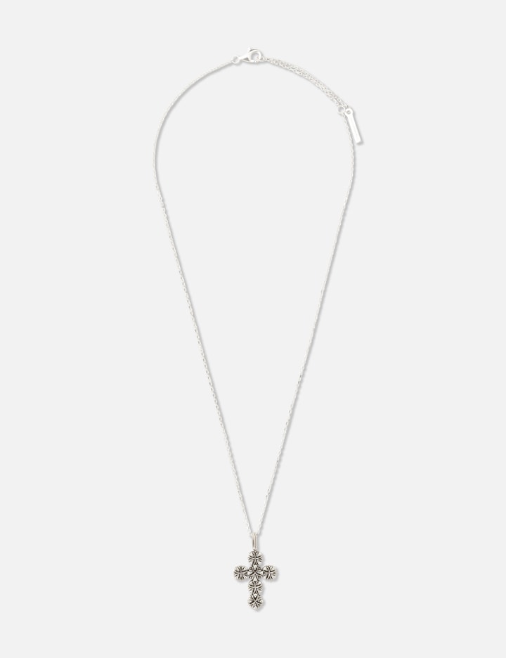 MIDNIGHTFACTORY Maltese-Cross Quadruplets Cross Pendant Necklace