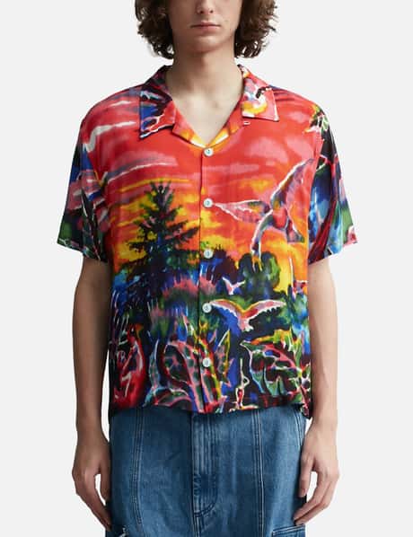 Forgotten Forest Short Sleeve Button Up Shirt view 10