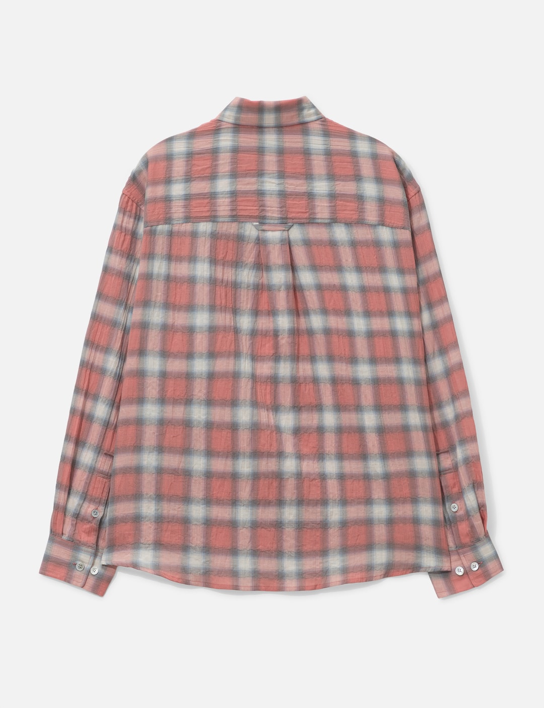 Seersucker Ombre Checkered Shirt view 9