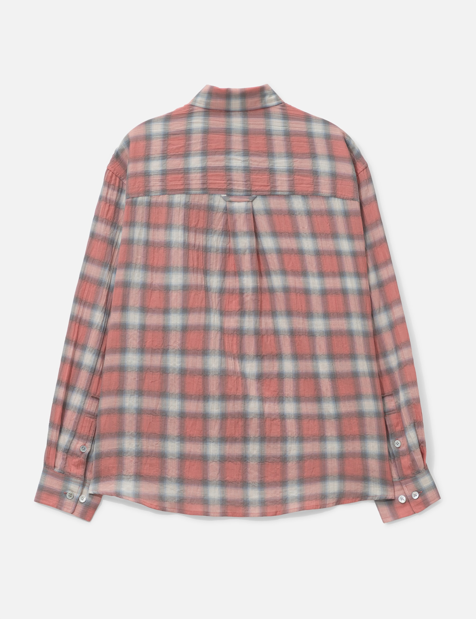 Seersucker Ombre Checkered Shirt view 17