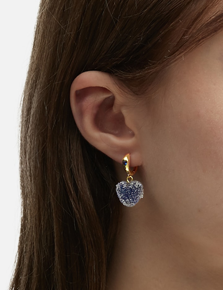 Crystal Haze Mini Jelly Heart Hoops