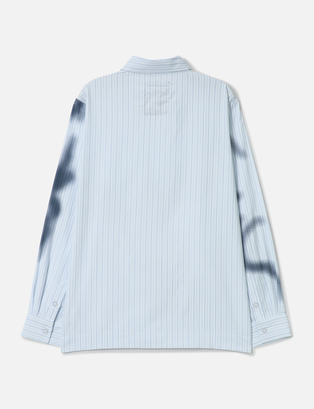 Blurry Face Airbrush Striped Button Up view 9