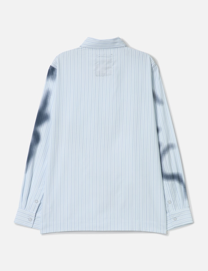 Blurry Face Airbrush Striped Button Up Placeholder Image