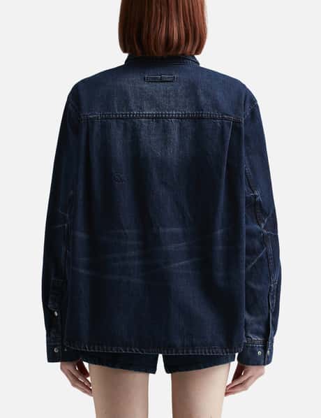Pin-Tuck Denim Shirt view 9