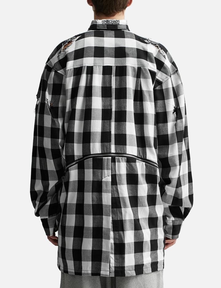 REVERSIBLE DESTROYED FLANNEL SHIRT Placeholder Image