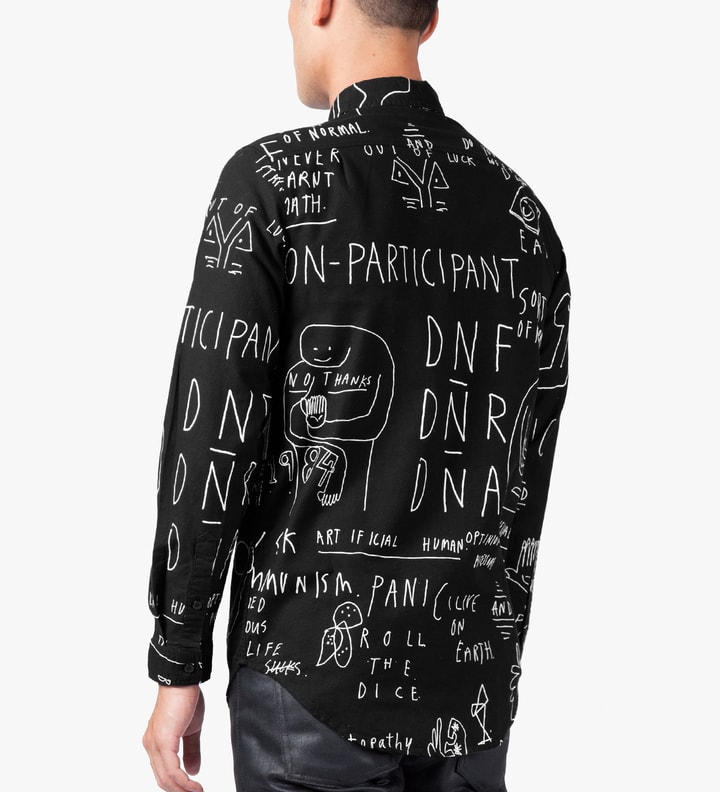 LAZY OAF Black Chalk Board L/S Shirt