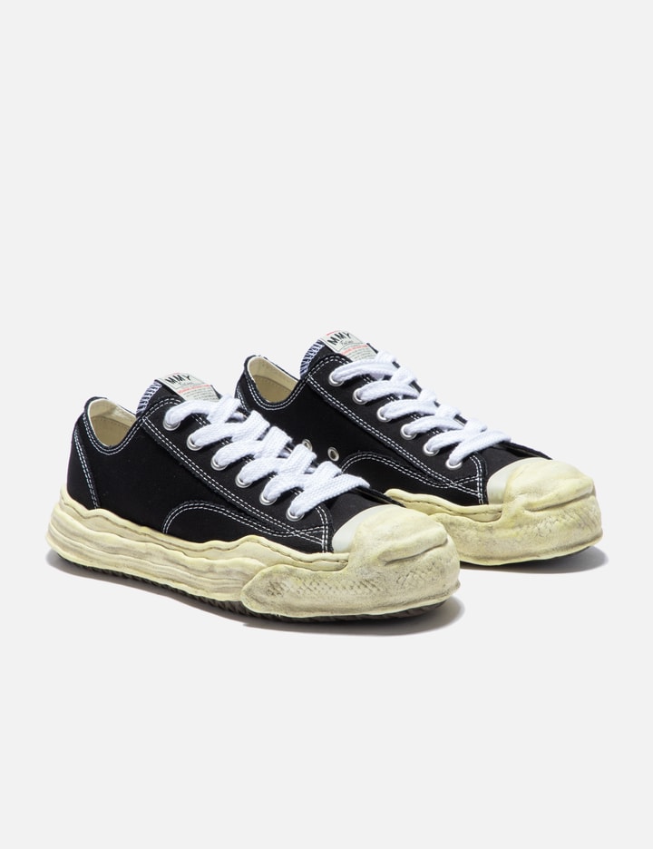 Miharayasuhiro Hank Og Sole Garment Dyed Canvas Low-top Sneaker In Black