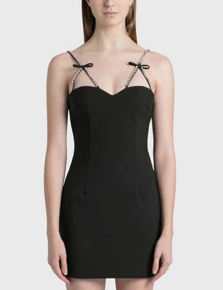 embellished strap mini dress in black Hilda Embellished Strapless Mini Dress - Black